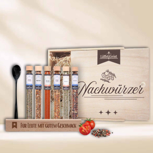 Gewürz-Geschenkset Nachwürzer in edler Holzbox